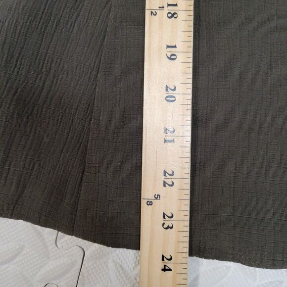 Eileen Fisher Silk Sponge Jacket Size Medium Brown Olive Green Collarless Blazer - Picture 10 of 11